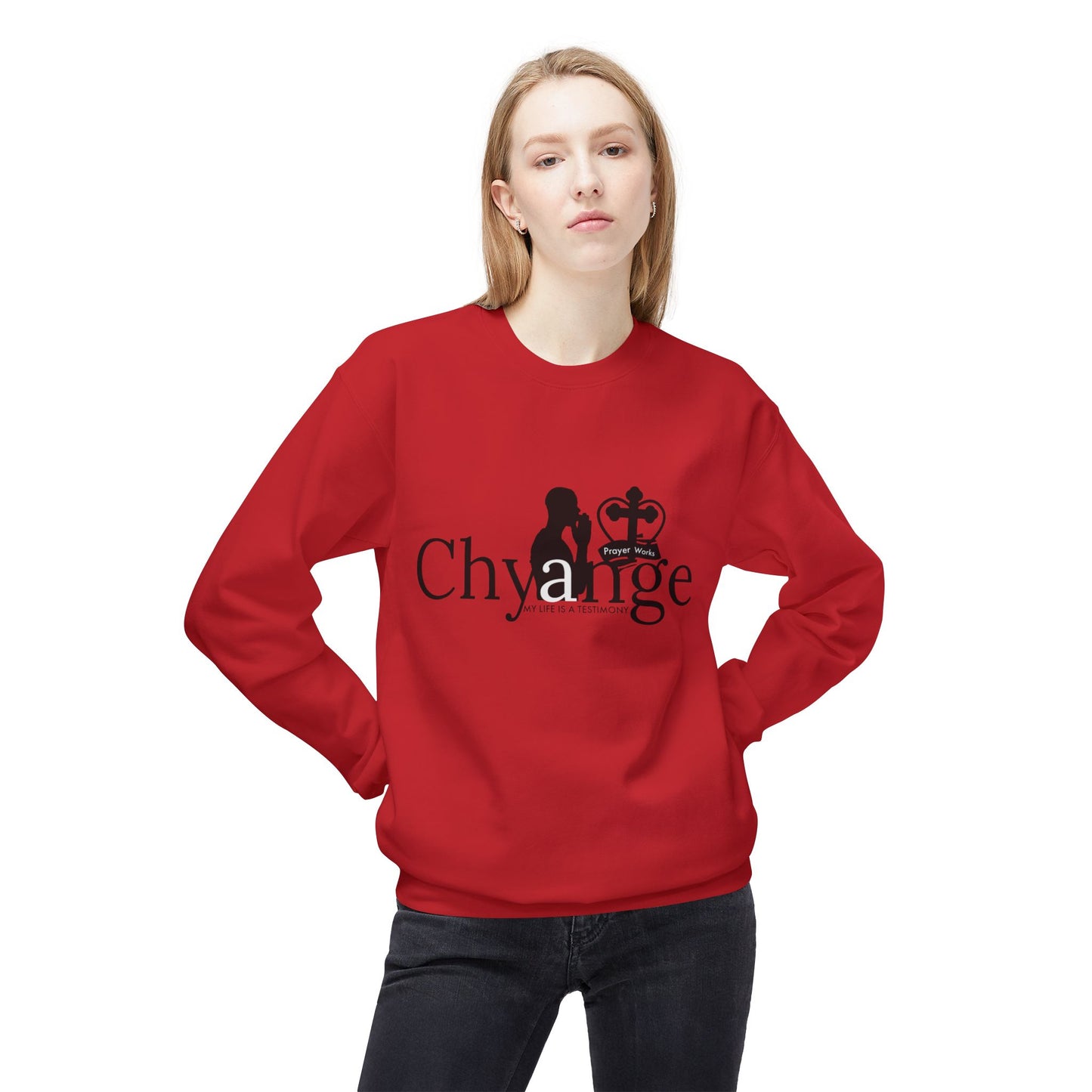 Chyange Unisex Crewneck Sweatshirt - Life is a Television Design - Cozy and Stylish