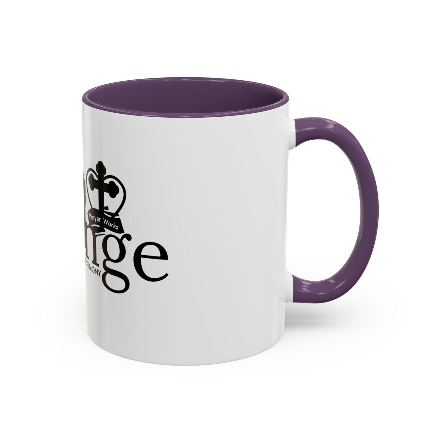 Inspirational Accent Coffee Mug - "My Life Is A Testimony" with Prayer Works Design