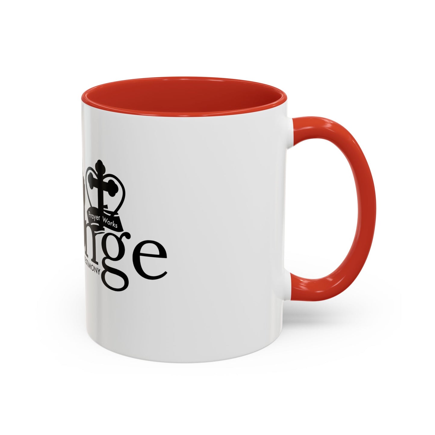 Inspirational Accent Coffee Mug - "My Life Is A Testimony" with Prayer Works Design