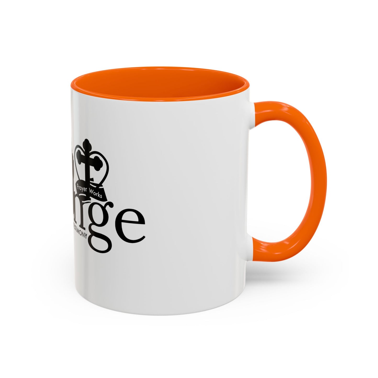 Inspirational Accent Coffee Mug - "My Life Is A Testimony" with Prayer Works Design