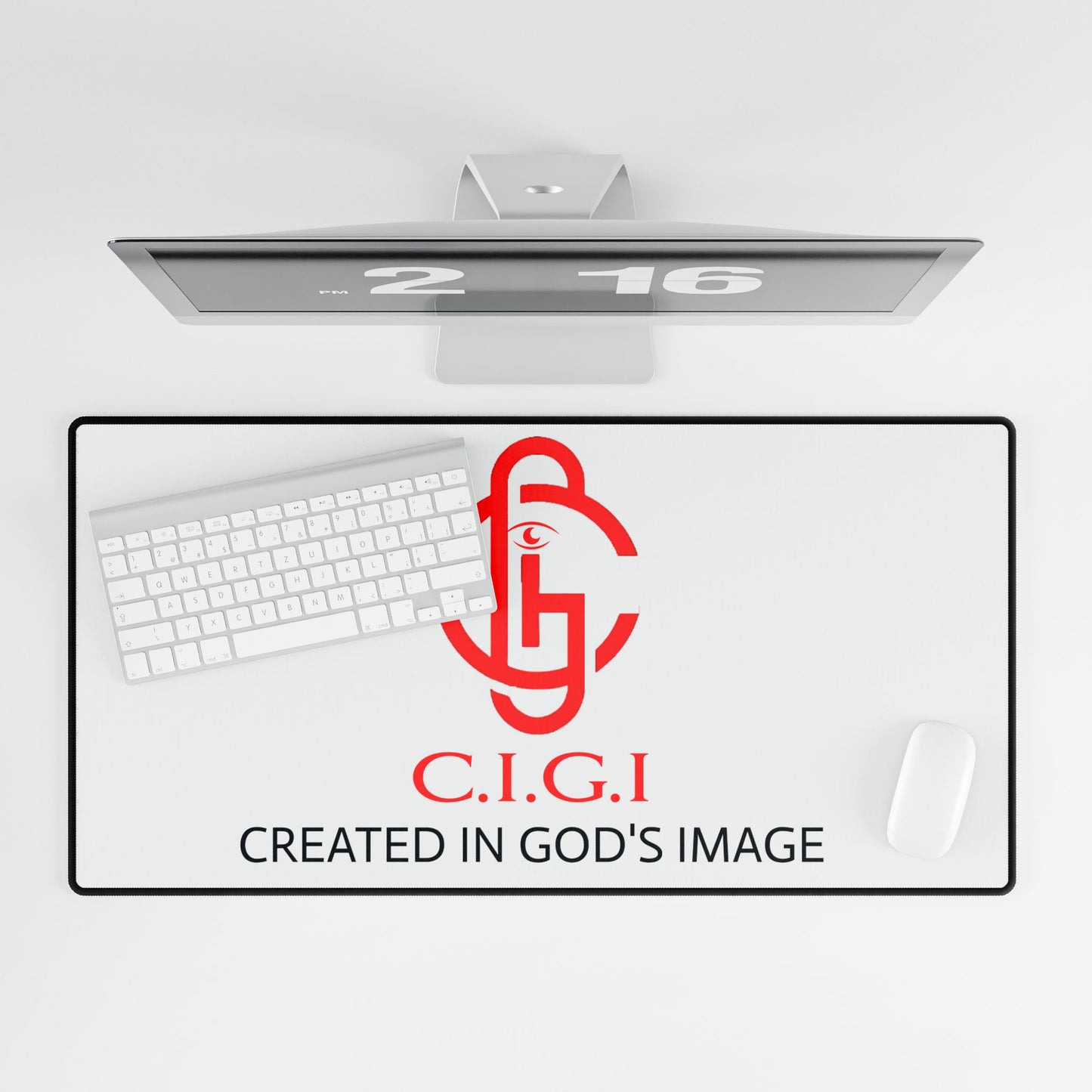 Inspirational Desk Mat - Created in God's Image - Motivational Office Decor