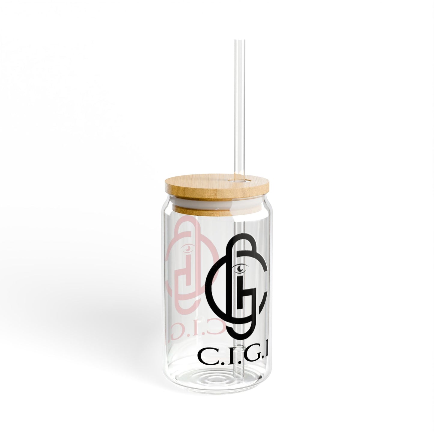 Stylish Glass Sipper with Bamboo Lid | Eco-Friendly Drinkware, Customizable, Unique Gift for Home, Office, Parties
