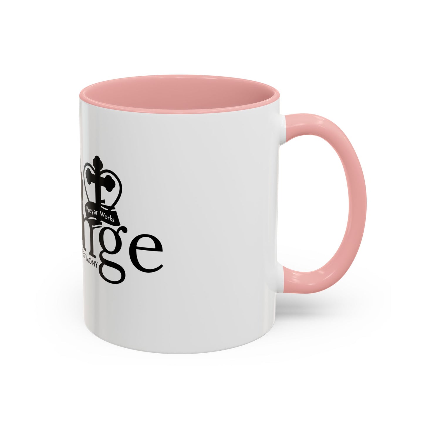 Inspirational Accent Coffee Mug - "My Life Is A Testimony" with Prayer Works Design