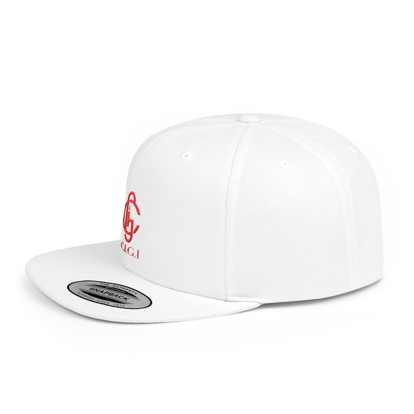 Stylish Flat Bill Snapback Cap with C.I.G.I. Logo - Trendy Streetwear Accessory