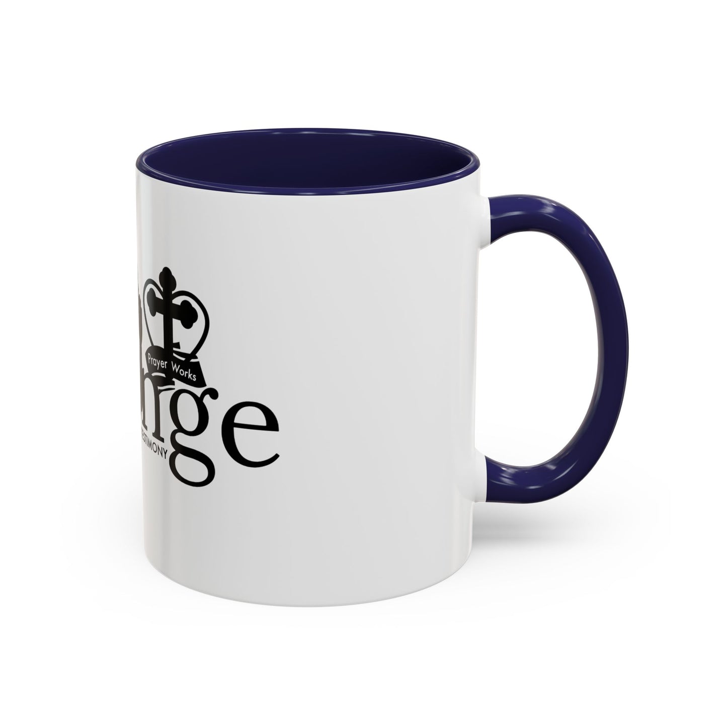 Inspirational Accent Coffee Mug - "My Life Is A Testimony" with Prayer Works Design