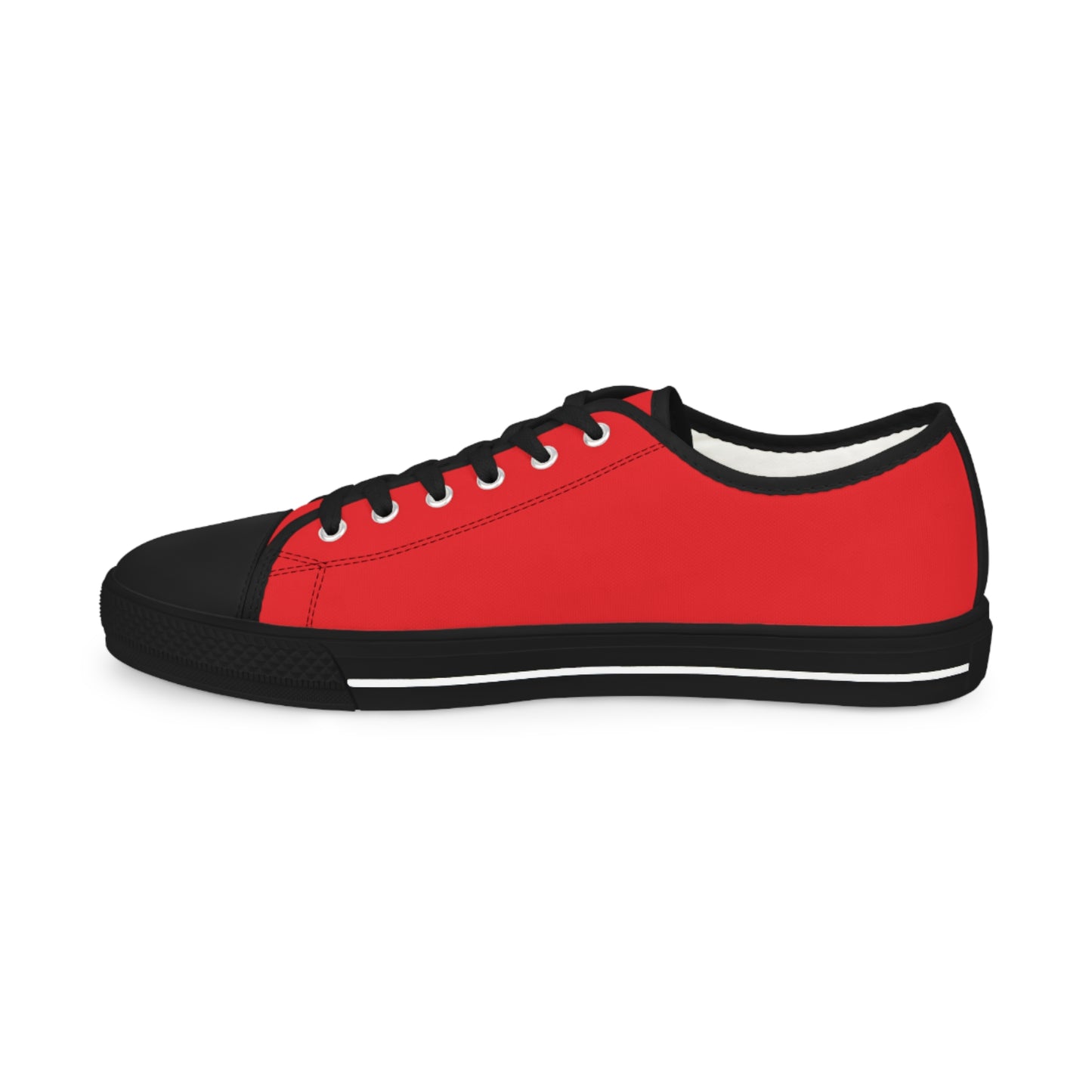Stylish Men's Red Low Top Sneakers with Logo