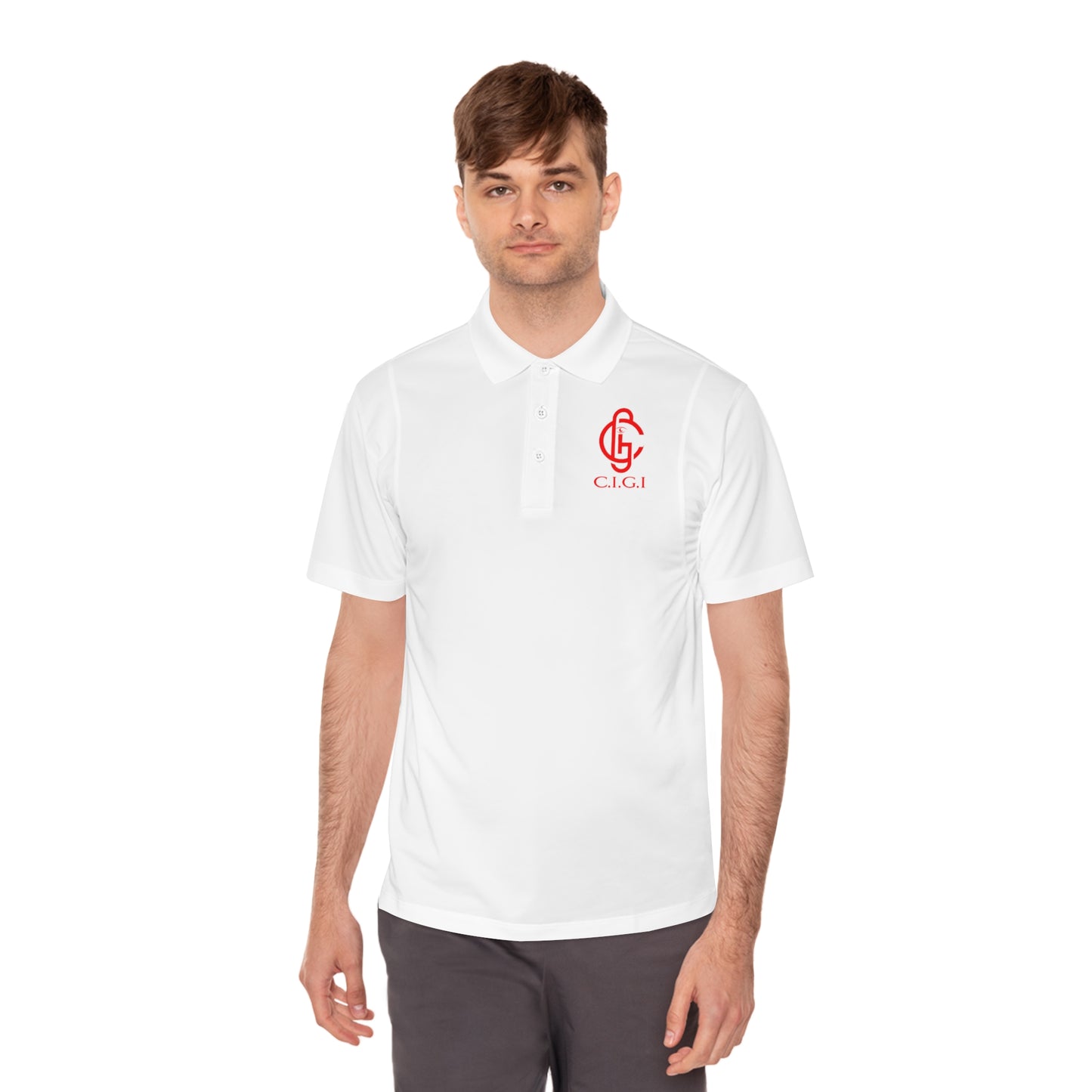 Men's Sport Polo Shirt - C.I.G.I. Emblem Design for Active Lifestyle
