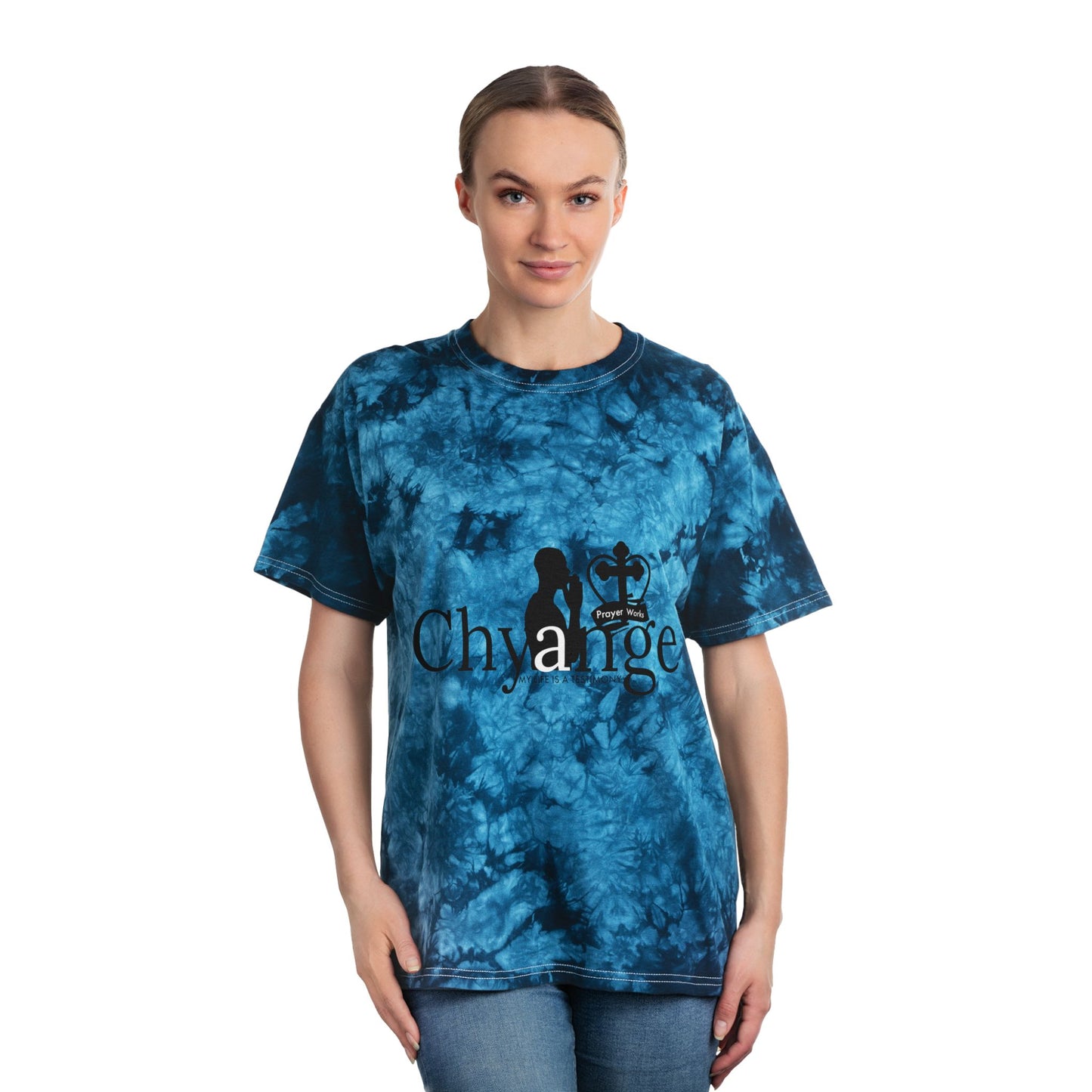 Chyange Tie-Dye Tee - Vibrant Blue Relaxed Fit Shirt
