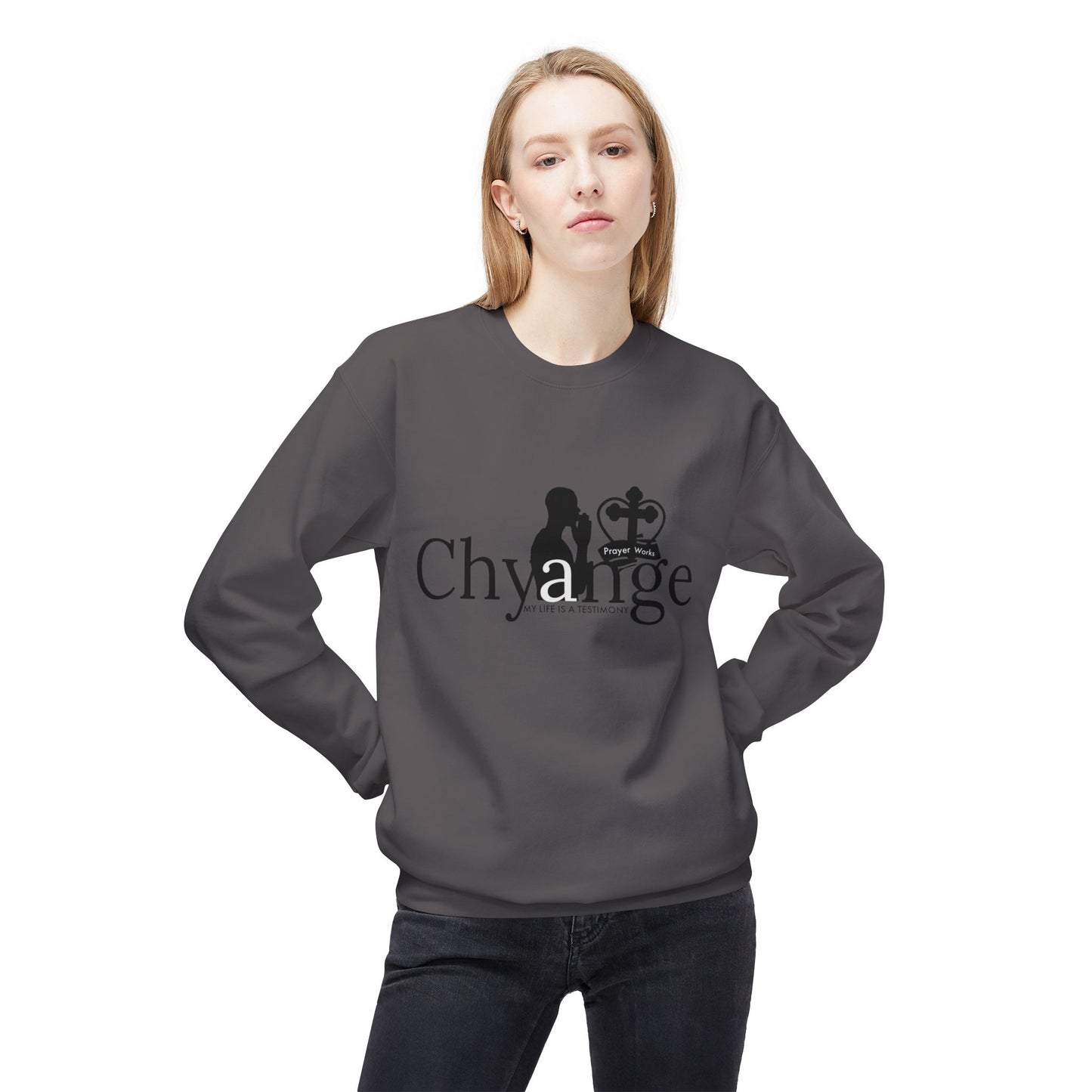 Chyange Unisex Crewneck Sweatshirt - Life is a Television Design - Cozy and Stylish