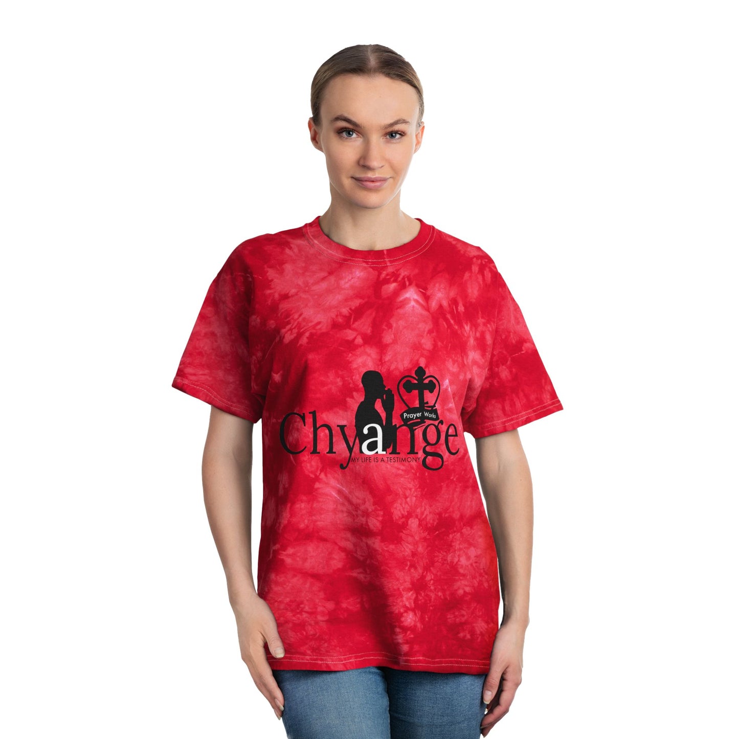 Chyange Tie-Dye Tee - Vibrant Blue Relaxed Fit Shirt