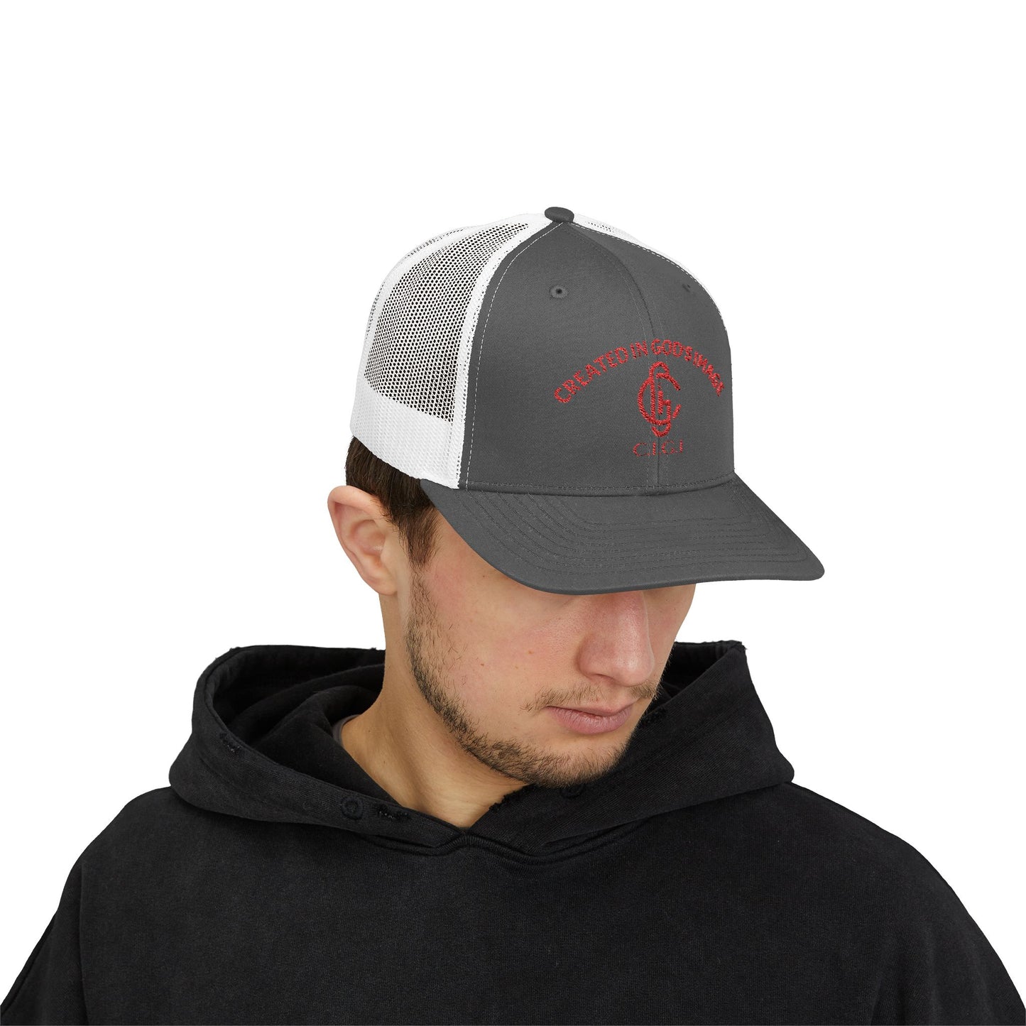 Created in God's Image Snapback Trucker Cap, Faith-Based Hat, Inspirational Gift, Religious Apparel, Everyday Comfort