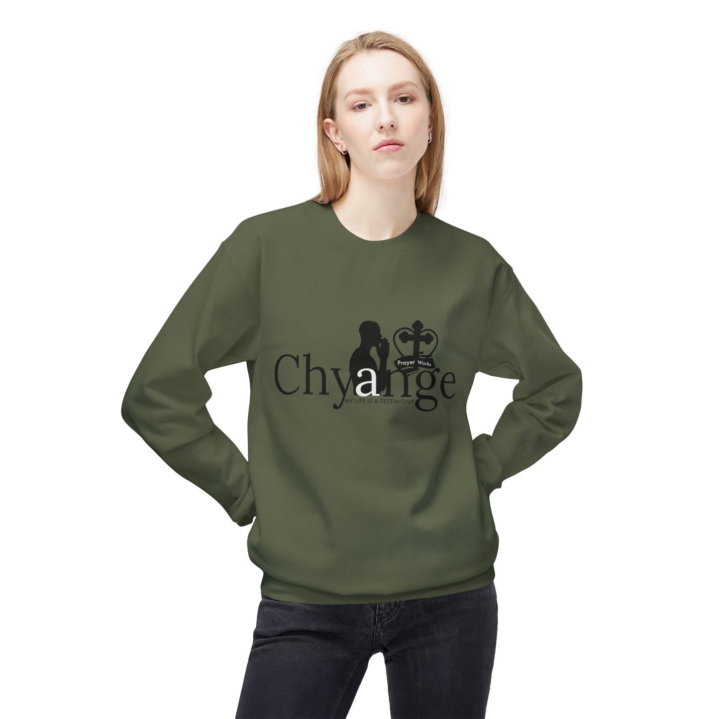 Chyange Unisex Crewneck Sweatshirt - Life is a Television Design - Cozy and Stylish