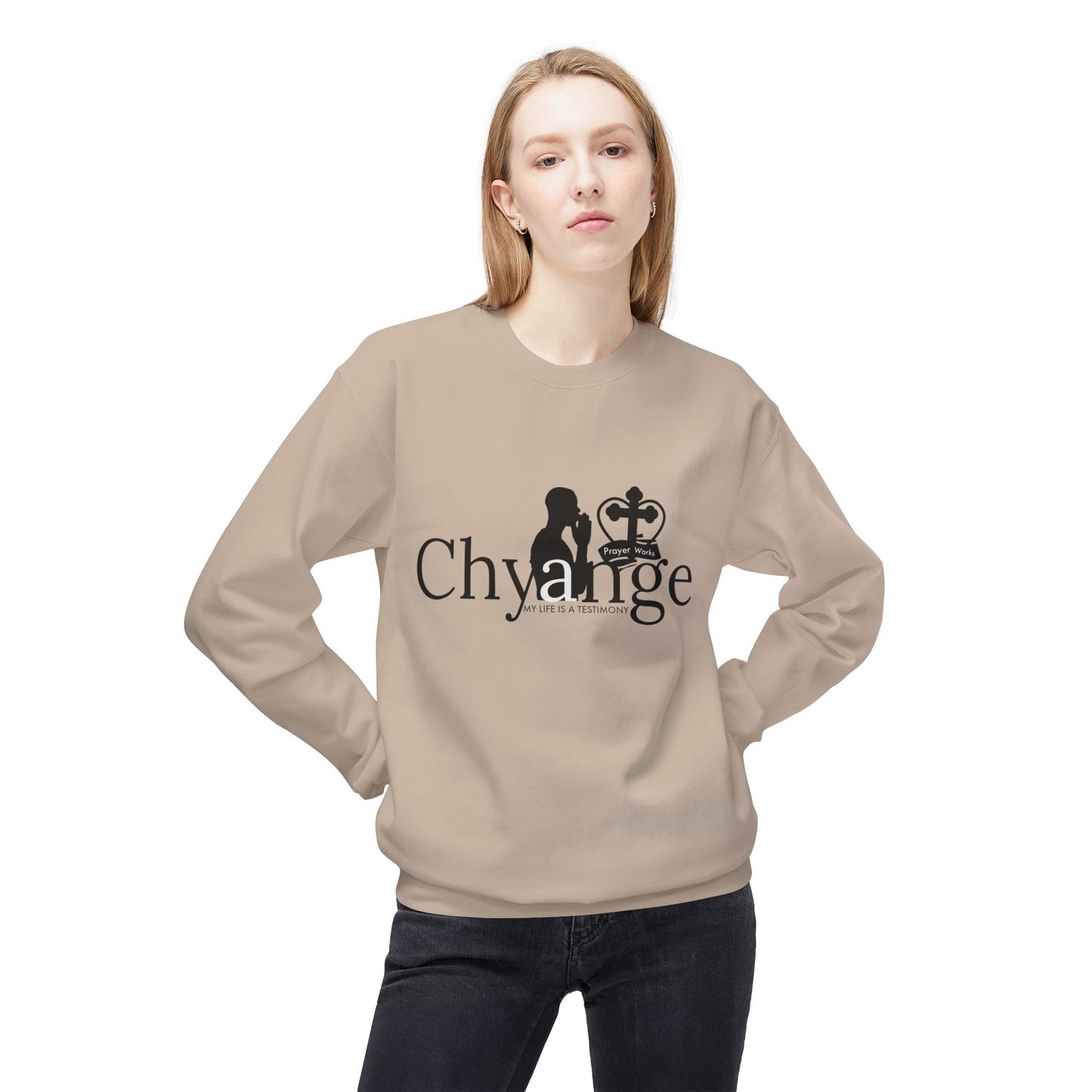 Chyange Unisex Crewneck Sweatshirt - Life is a Television Design - Cozy and Stylish