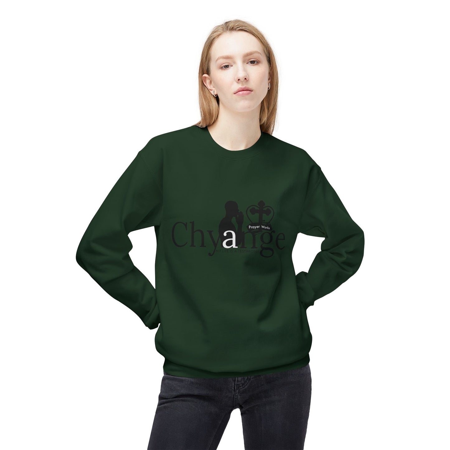 Chyange Unisex Crewneck Sweatshirt - Life is a Television Design - Cozy and Stylish