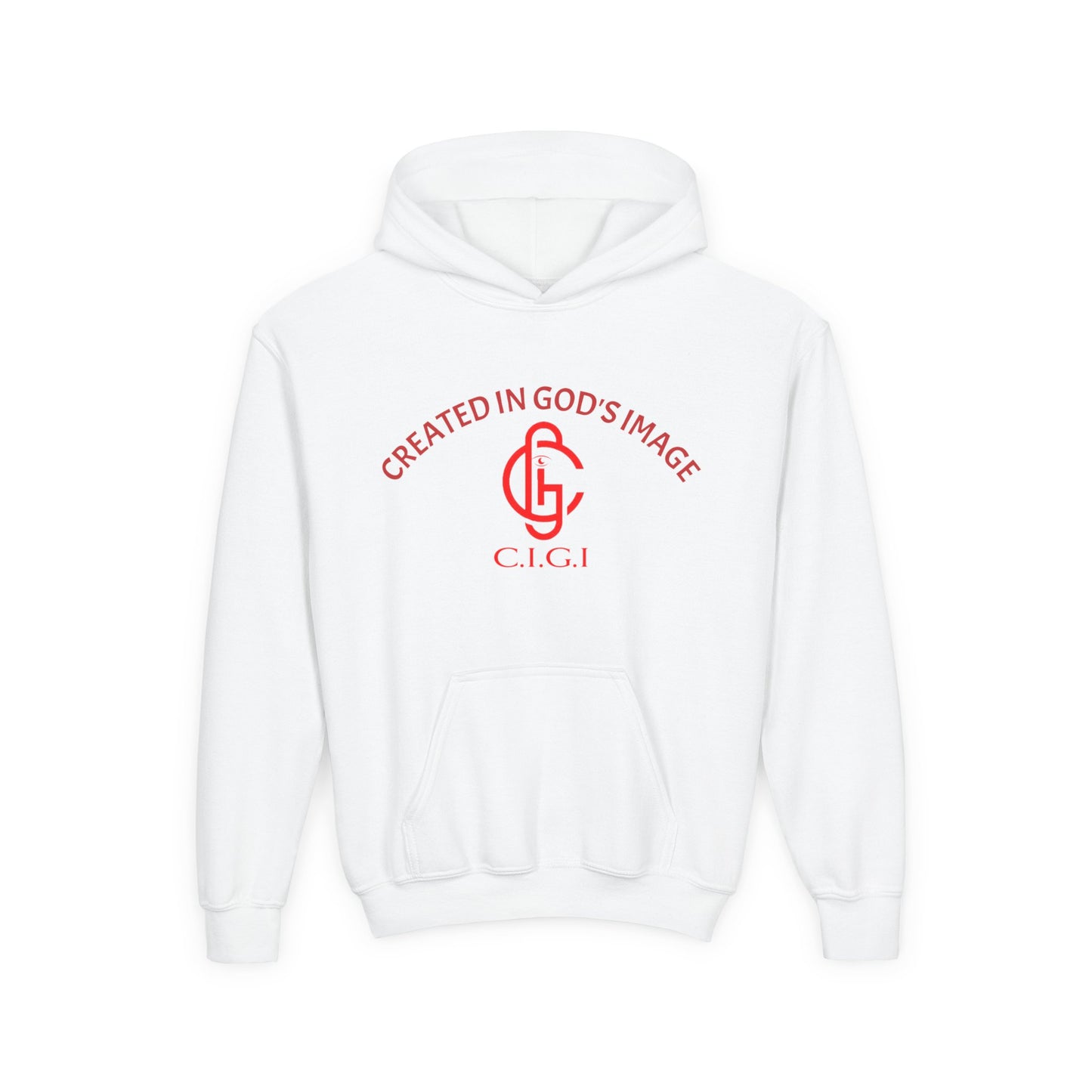 Youth Spiritual Hoodie, Created in God's Image Sweatshirt, Faith-Based Apparel, Religious Gift for Teens, Christian Clothing