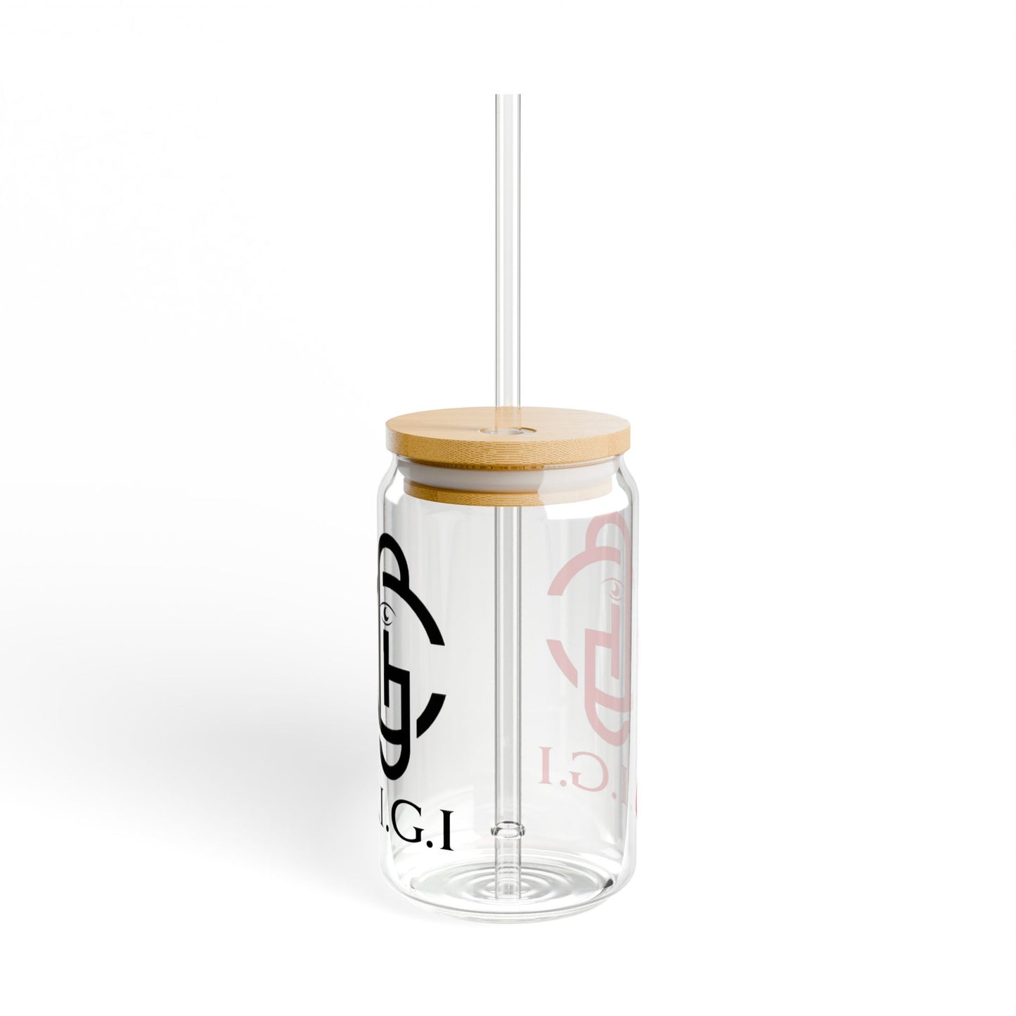 Stylish Glass Sipper with Bamboo Lid | Eco-Friendly Drinkware, Customizable, Unique Gift for Home, Office, Parties