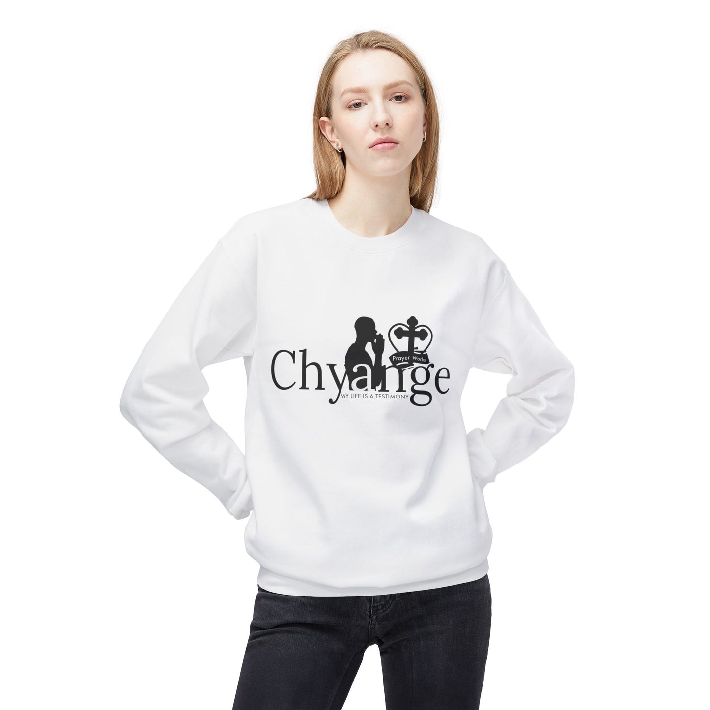 Chyange Unisex Crewneck Sweatshirt - Life is a Television Design - Cozy and Stylish