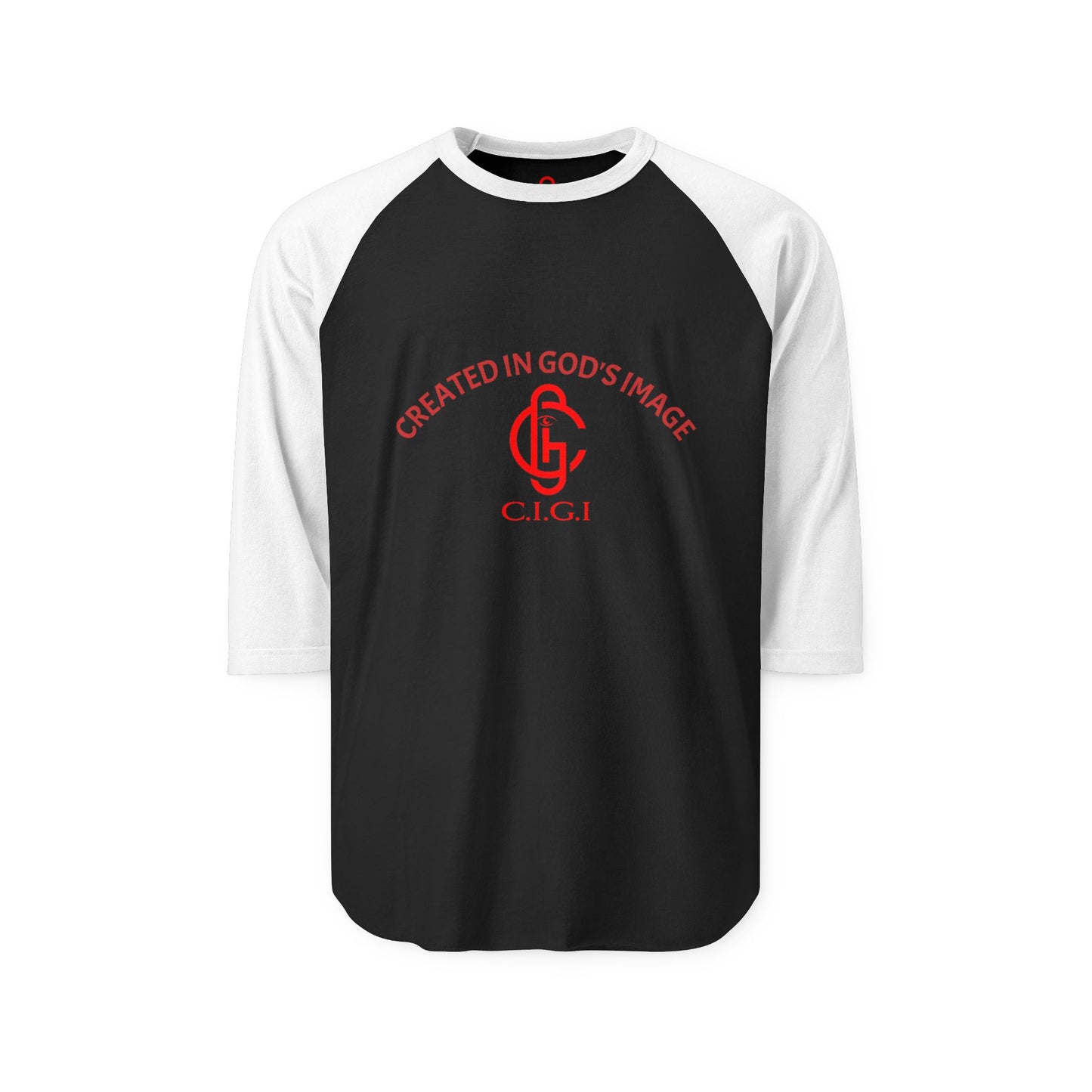 Unisex Created in God's Image Raglan Shirt, Faith Apparel, Religious Gift, Christian T-Shirt, Casual Wear, Inspirational Clothing