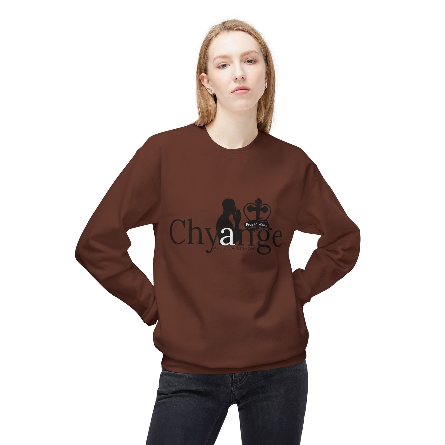 Chyange Unisex Crewneck Sweatshirt - Life is a Television Design - Cozy and Stylish