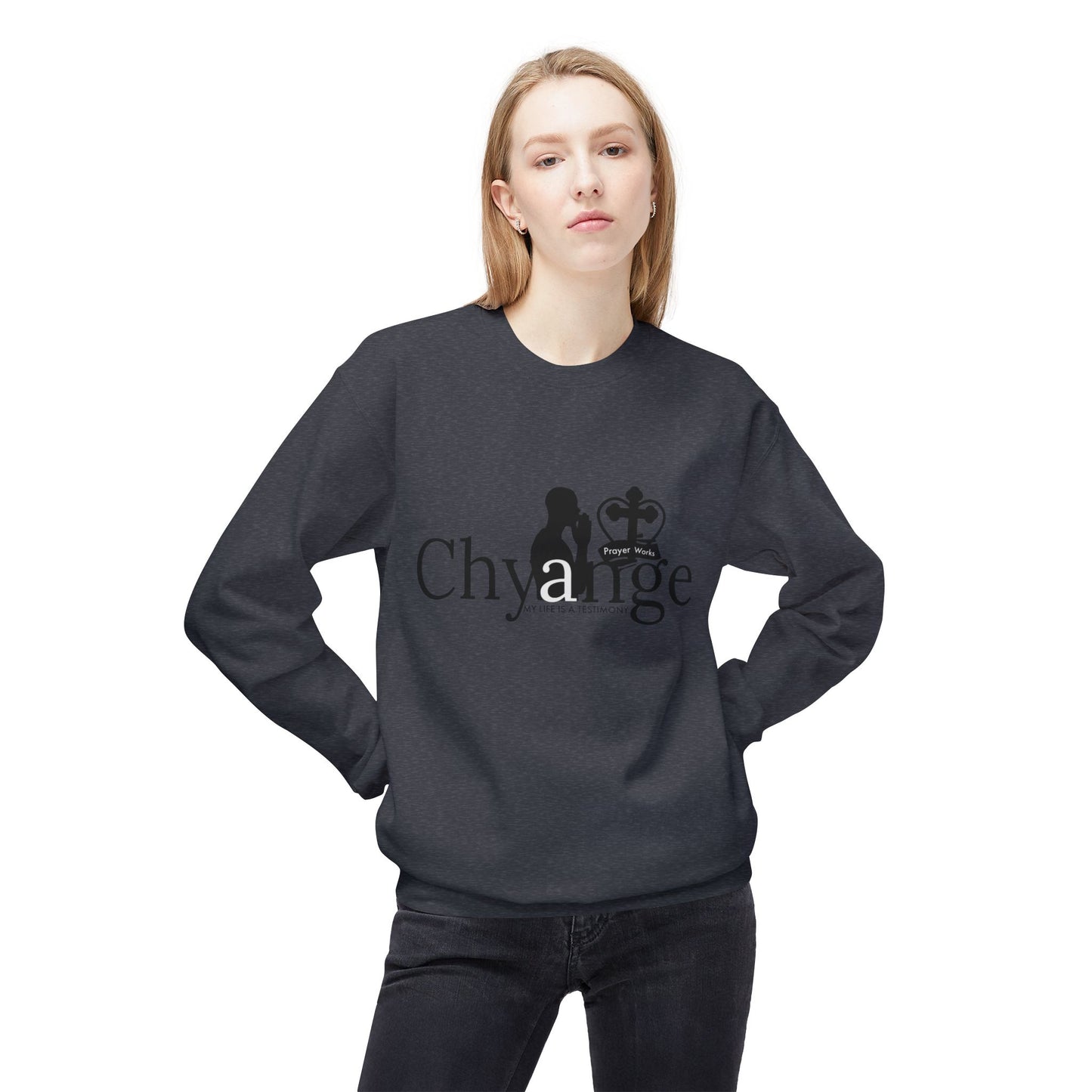 Chyange Unisex Crewneck Sweatshirt - Life is a Television Design - Cozy and Stylish