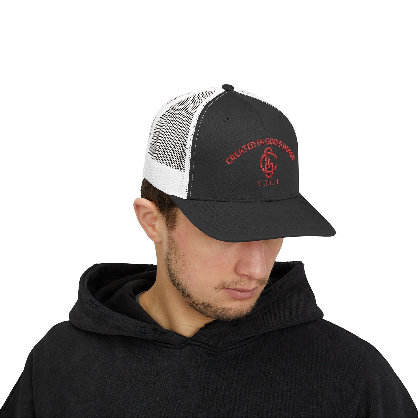 Created in God's Image Snapback Trucker Cap, Faith-Based Hat, Inspirational Gift, Religious Apparel, Everyday Comfort
