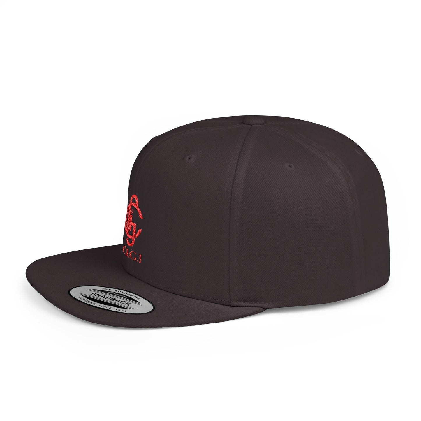Stylish Flat Bill Snapback Cap with C.I.G.I. Logo - Trendy Streetwear Accessory