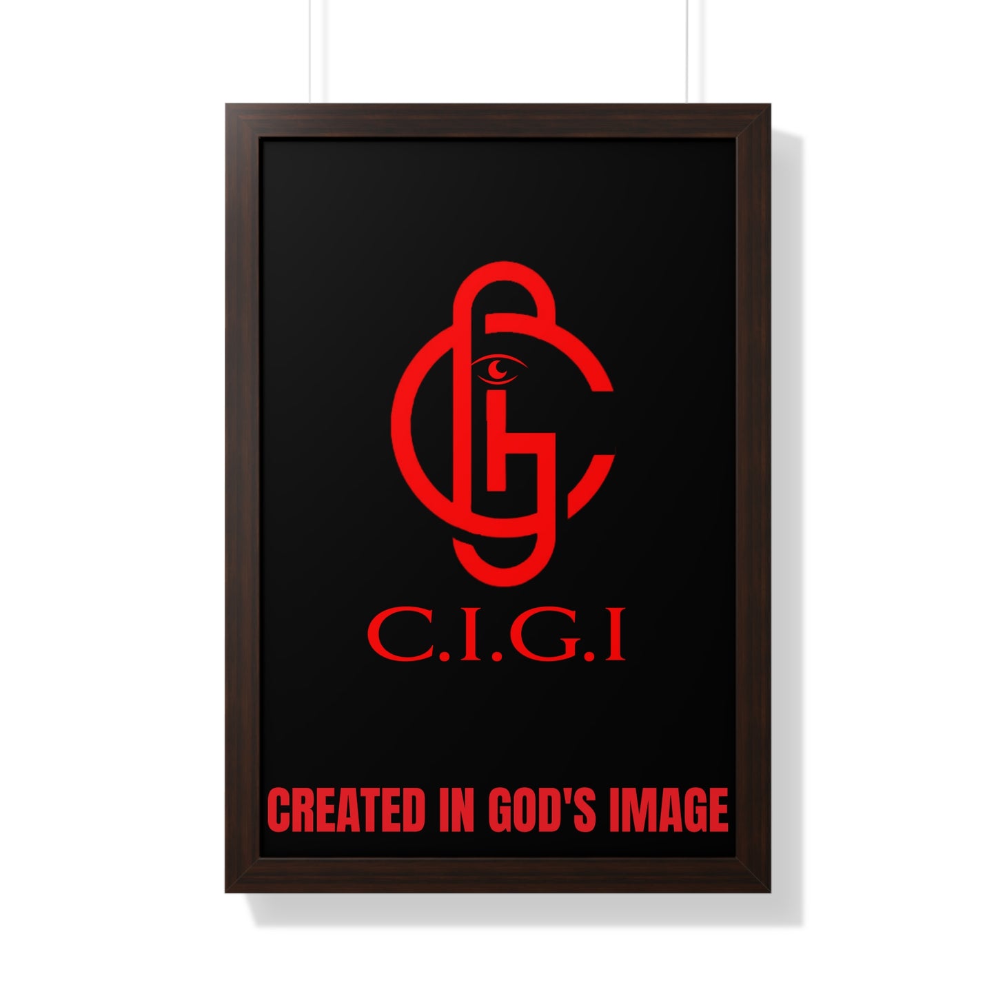 C.I.G.I. Created in God's Image Framed Vertical Poster - Inspirational Wall Art