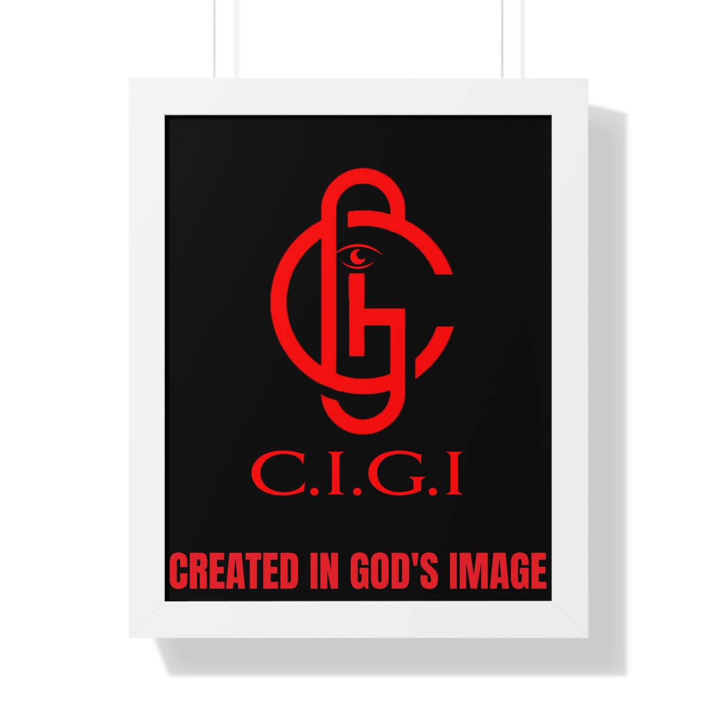 C.I.G.I. Created in God's Image Framed Vertical Poster - Inspirational Wall Art