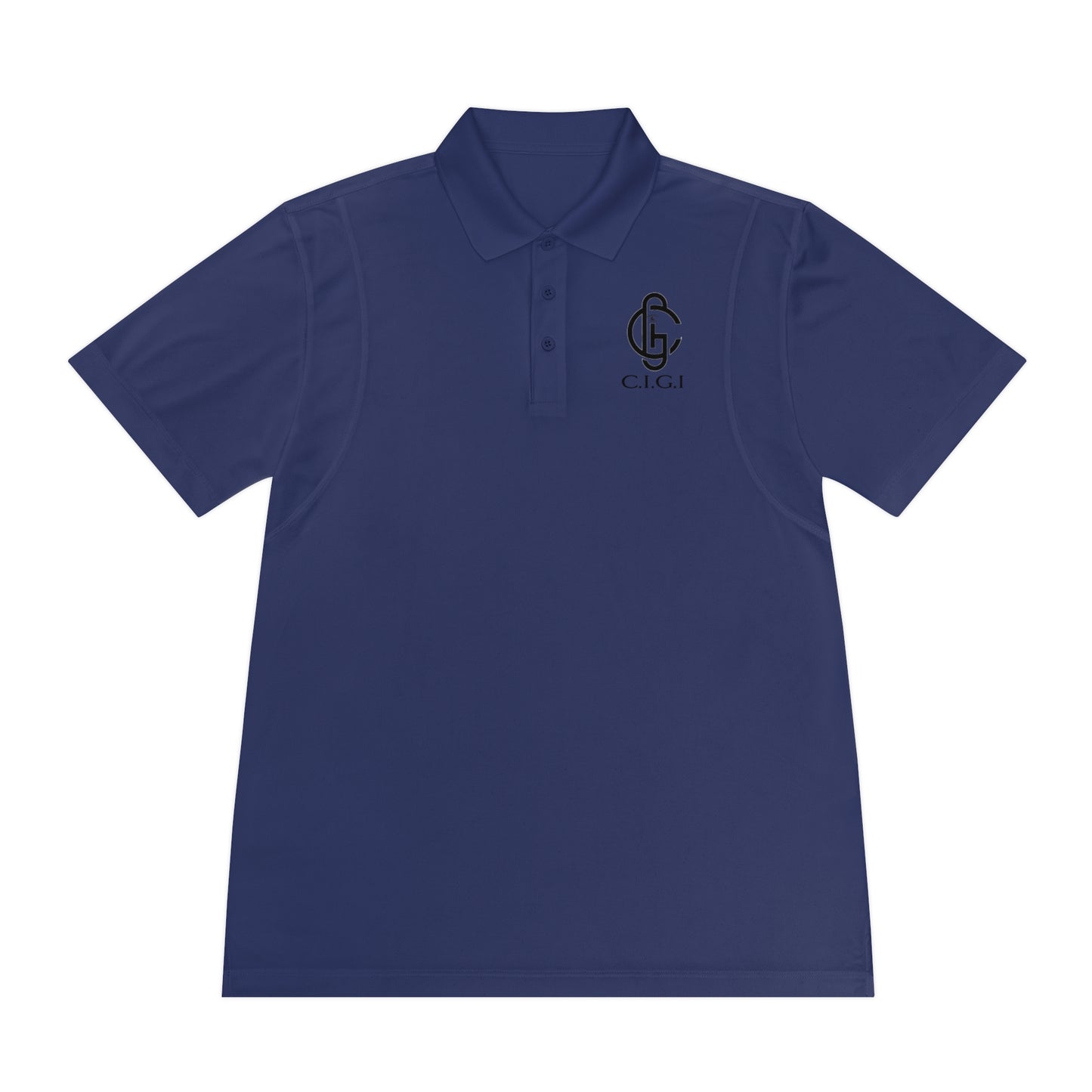 Men's Sport Polo Shirt with C.I.G.I. Logo - Stylish Athletic Wear for Active Lifestyles