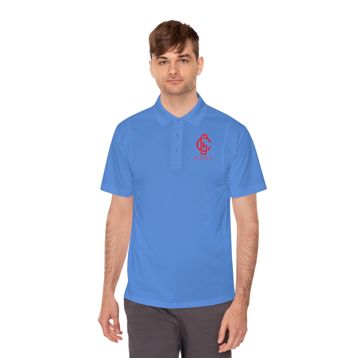 Men's Sport Polo Shirt - C.I.G.I. Emblem Design for Active Lifestyle