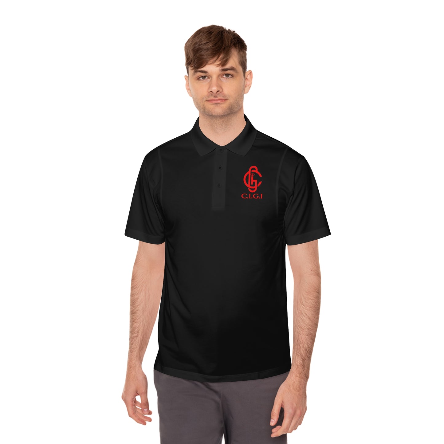 Men's Sport Polo Shirt - C.I.G.I. Emblem Design for Active Lifestyle