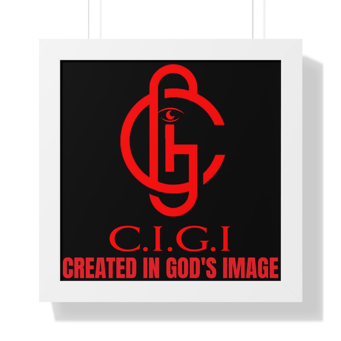 C.I.G.I. Created in God's Image Framed Vertical Poster - Inspirational Wall Art