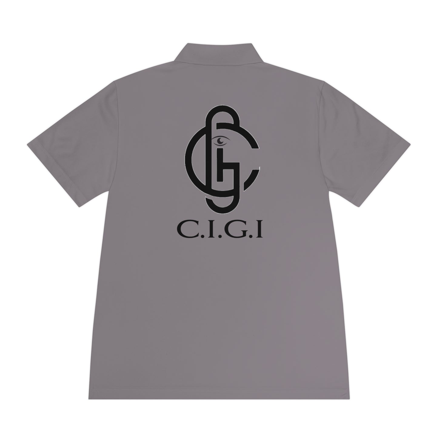 Men's Sport Polo Shirt with C.I.G.I. Logo - Stylish Athletic Wear for Active Lifestyles