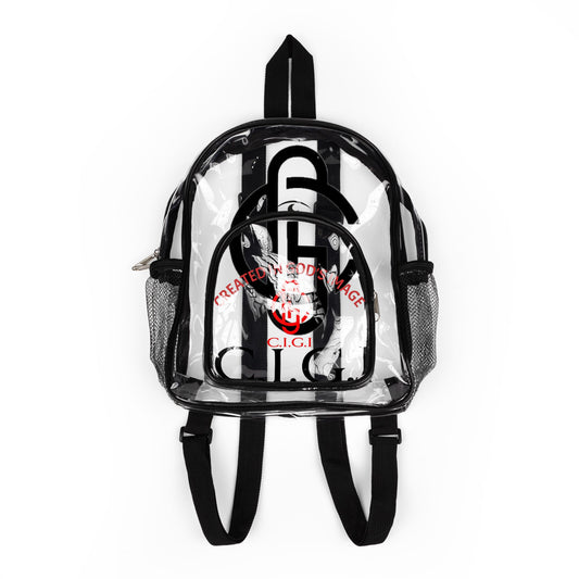 Clear Stadium Backpack, Transparent Bag, Game Day Essential, Concert Tote, Sports Event Purse, Festival Gear, Clear Plastic Rucksack