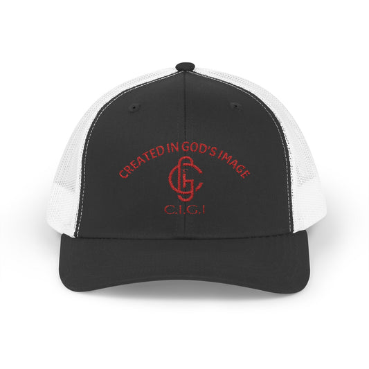 Created in God's Image Snapback Trucker Cap, Faith-Based Hat, Inspirational Gift, Religious Apparel, Everyday Comfort