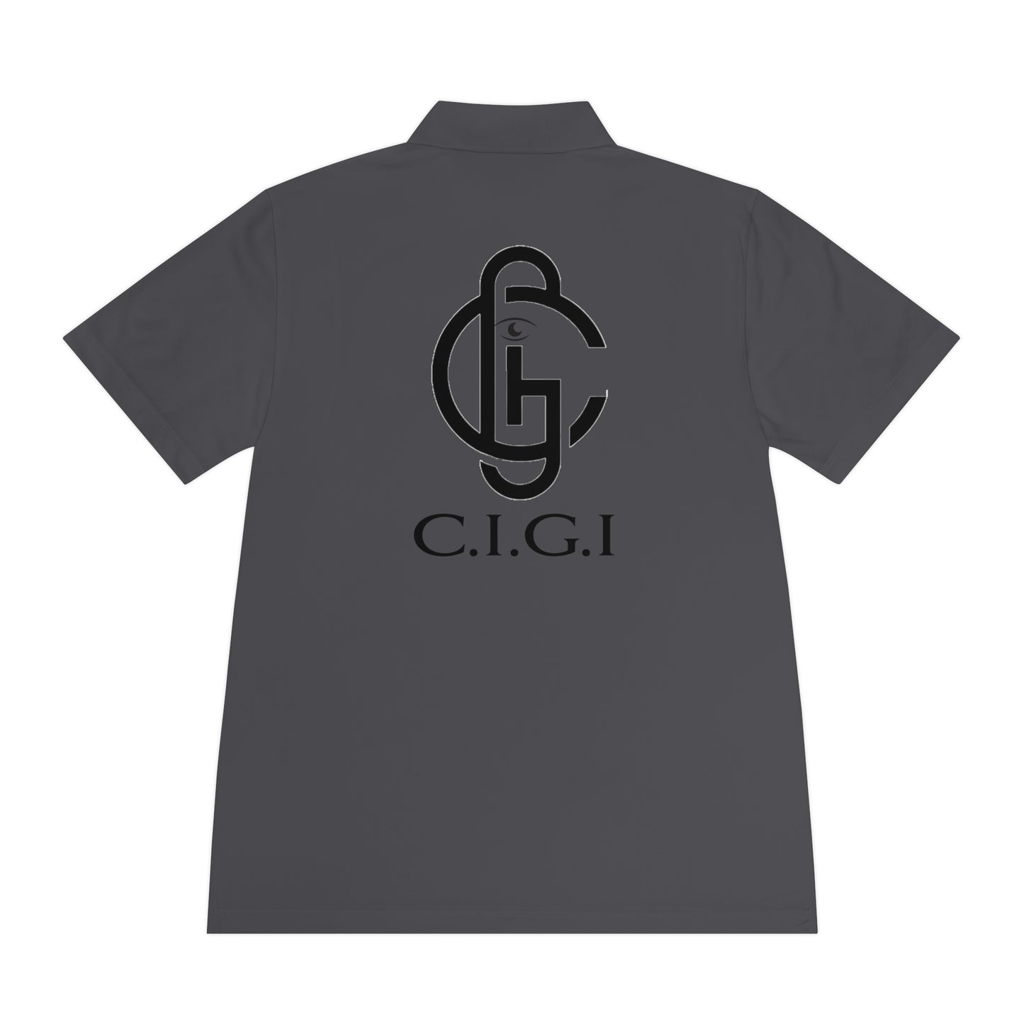 Men's Sport Polo Shirt with C.I.G.I. Logo - Stylish Athletic Wear for Active Lifestyles