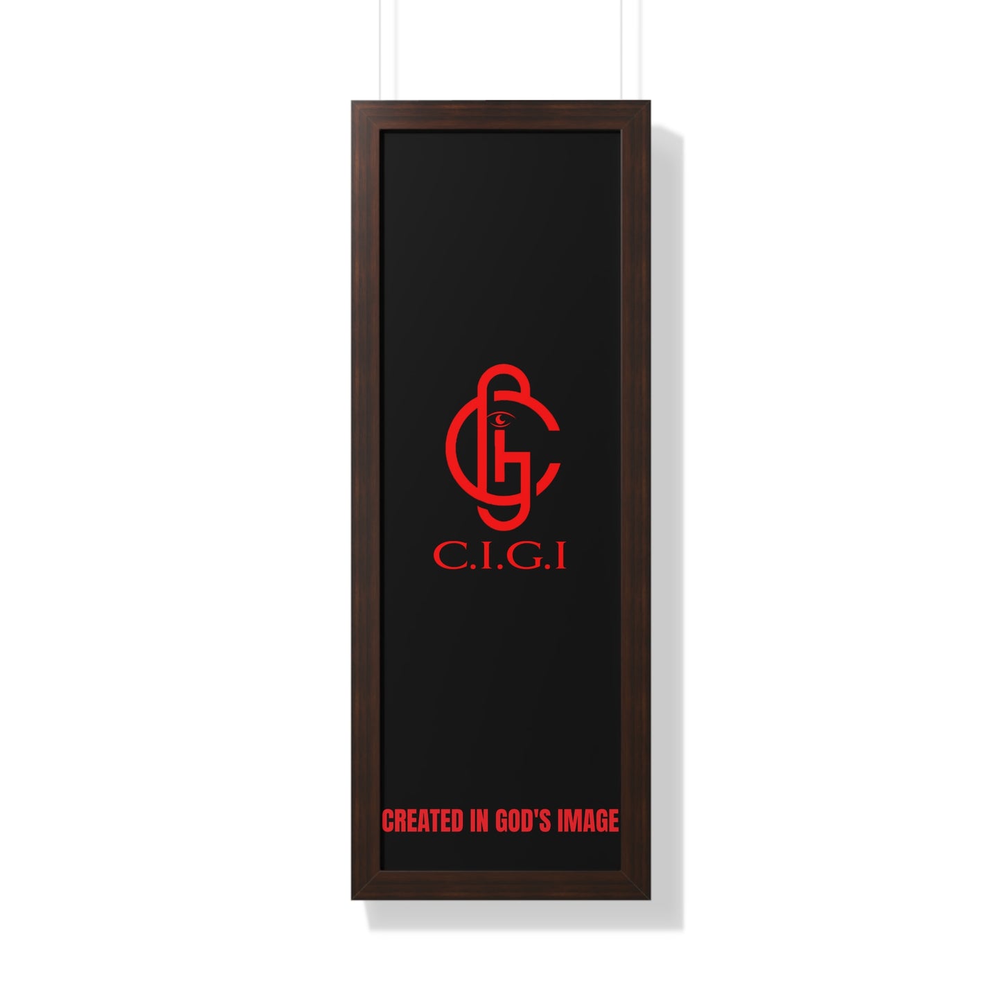 C.I.G.I. Created in God's Image Framed Vertical Poster - Inspirational Wall Art