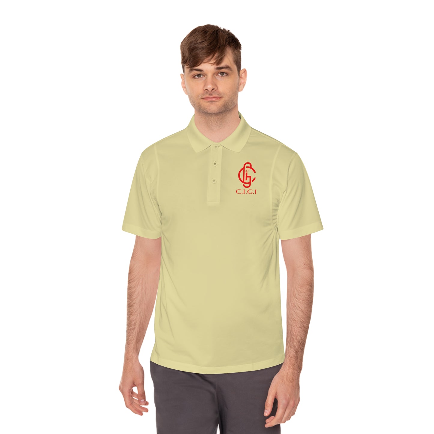 Men's Sport Polo Shirt - C.I.G.I. Emblem Design for Active Lifestyle