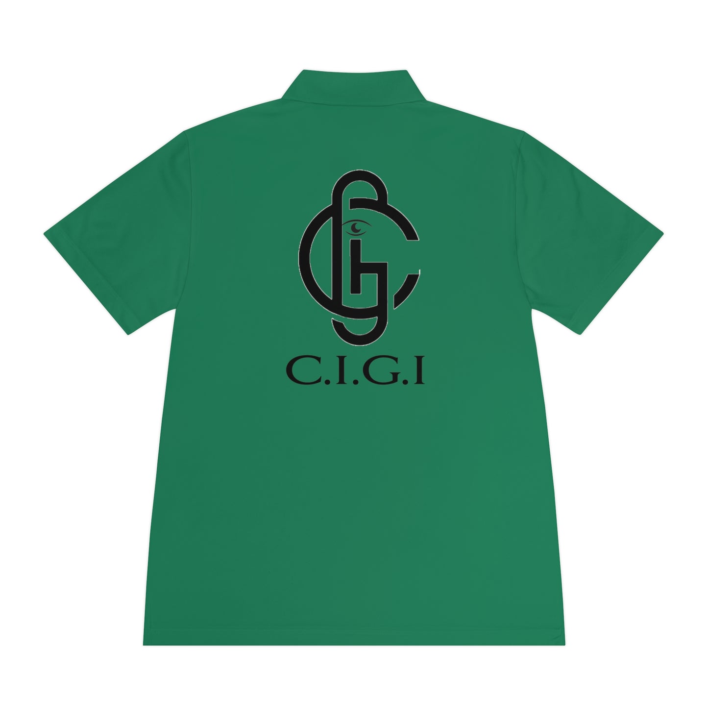 Men's Sport Polo Shirt with C.I.G.I. Logo - Stylish Athletic Wear for Active Lifestyles