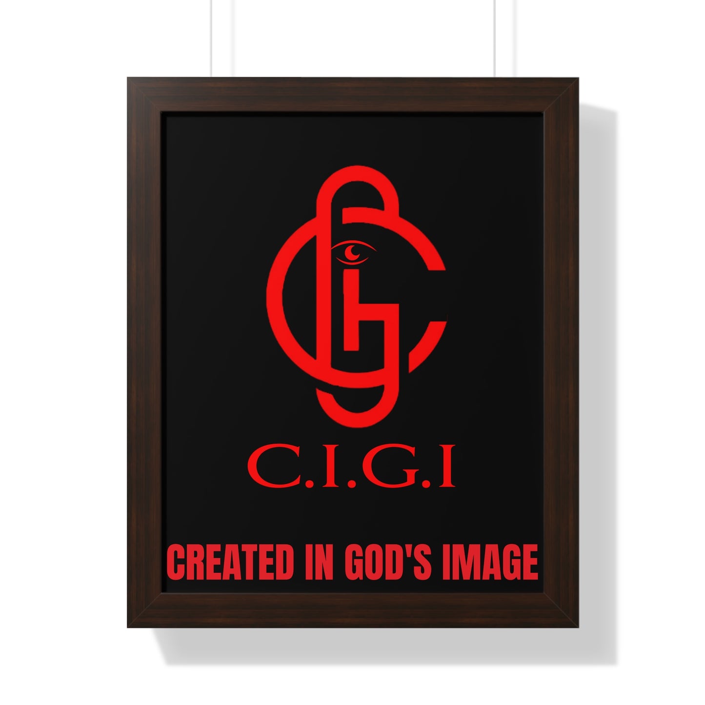 C.I.G.I. Created in God's Image Framed Vertical Poster - Inspirational Wall Art