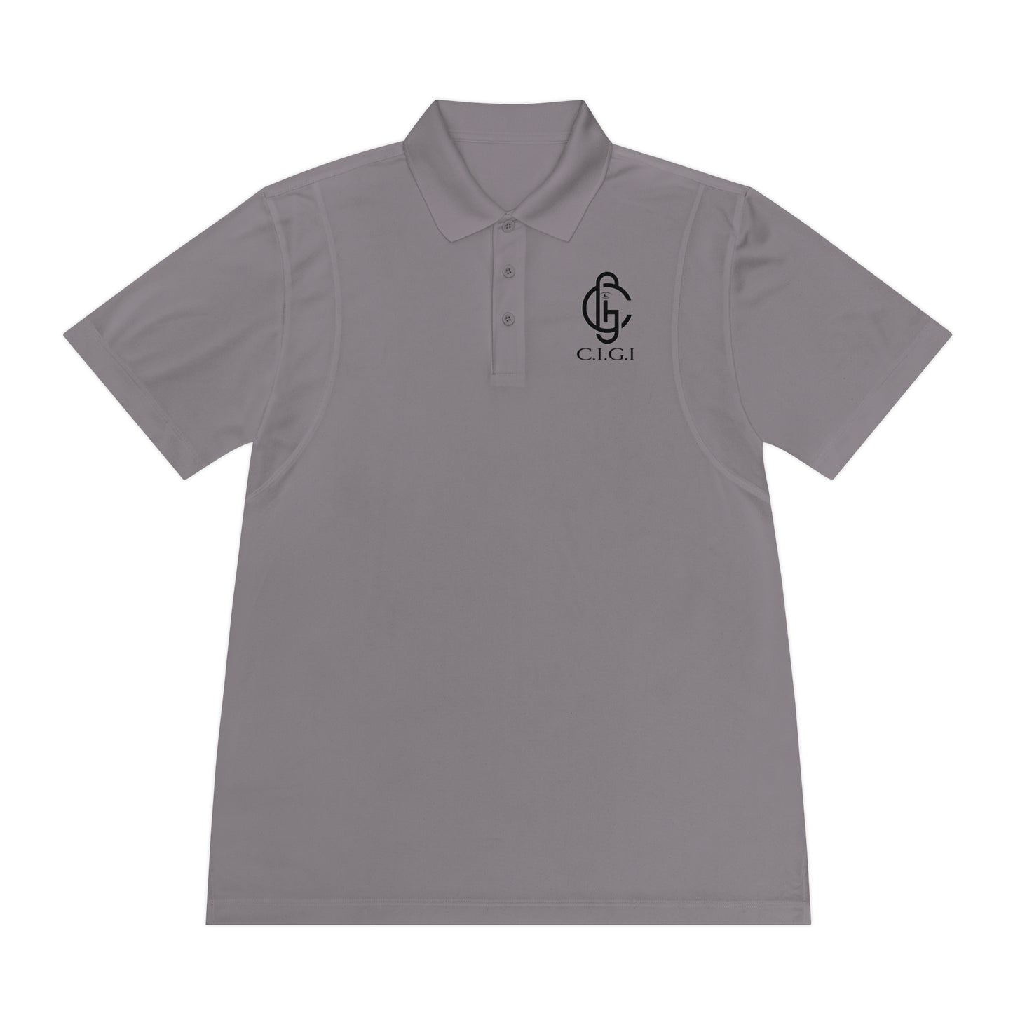 Men's Sport Polo Shirt with C.I.G.I. Logo - Stylish Athletic Wear for Active Lifestyles