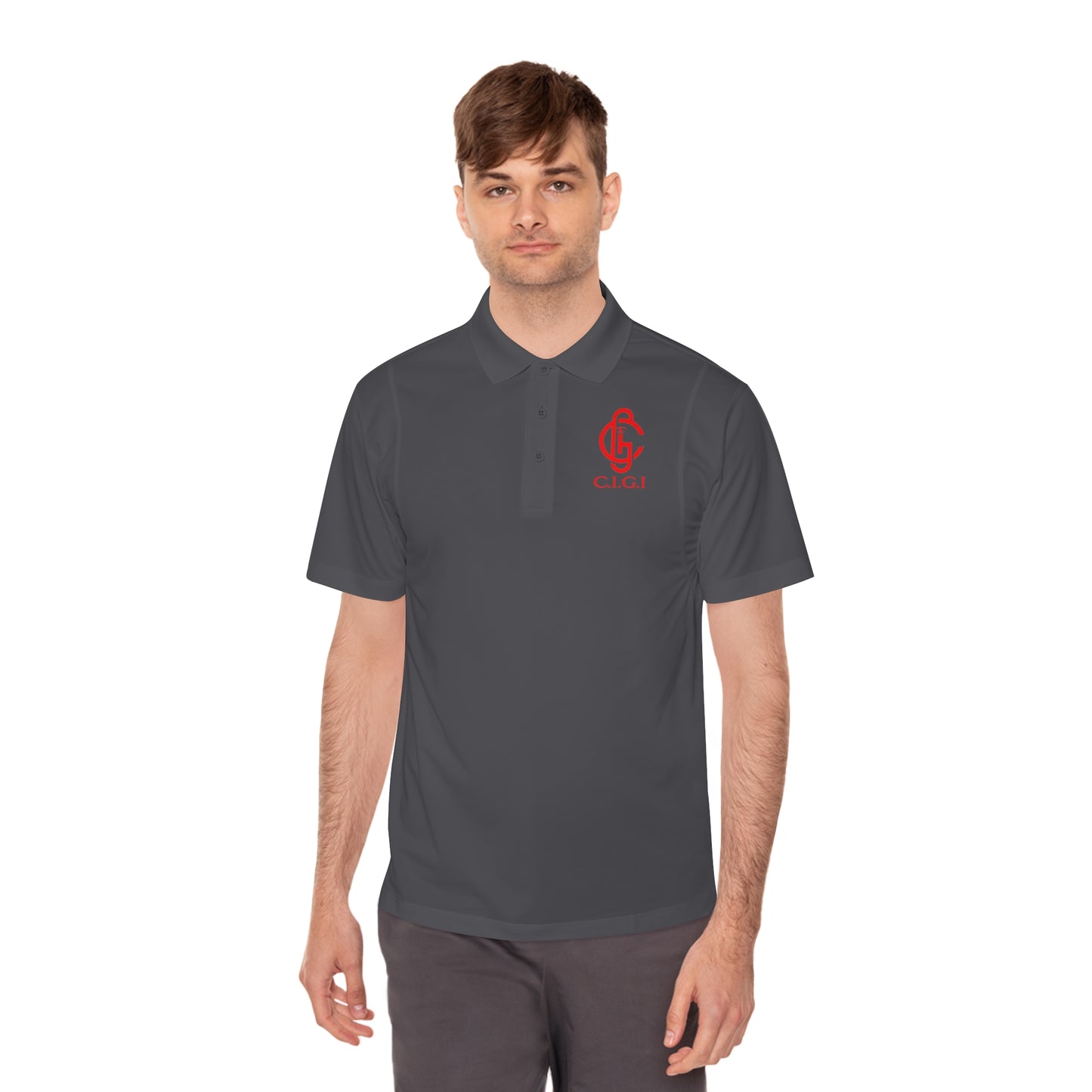 Men's Sport Polo Shirt - C.I.G.I. Emblem Design for Active Lifestyle