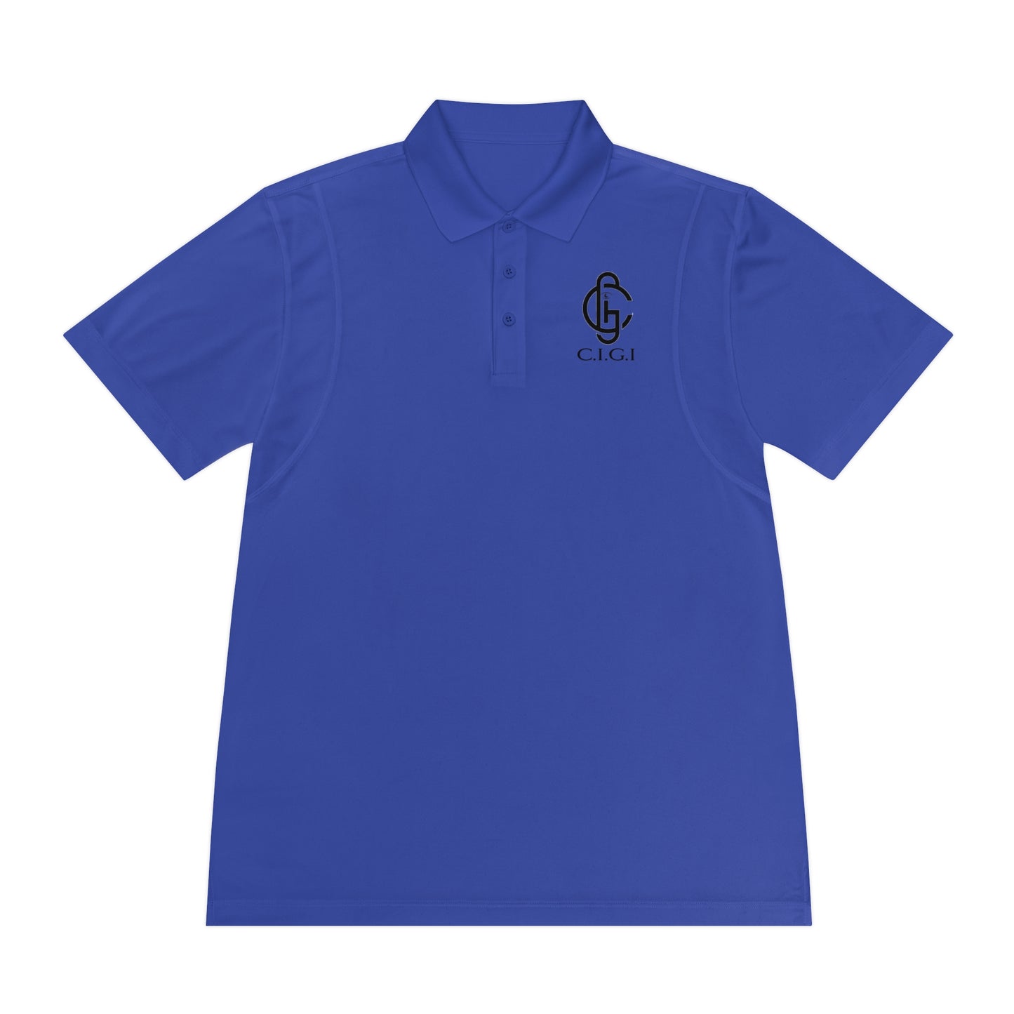 Men's Sport Polo Shirt with C.I.G.I. Logo - Stylish Athletic Wear for Active Lifestyles