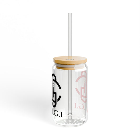 Stylish Glass Sipper with Bamboo Lid | Eco-Friendly Drinkware, Customizable, Unique Gift for Home, Office, Parties