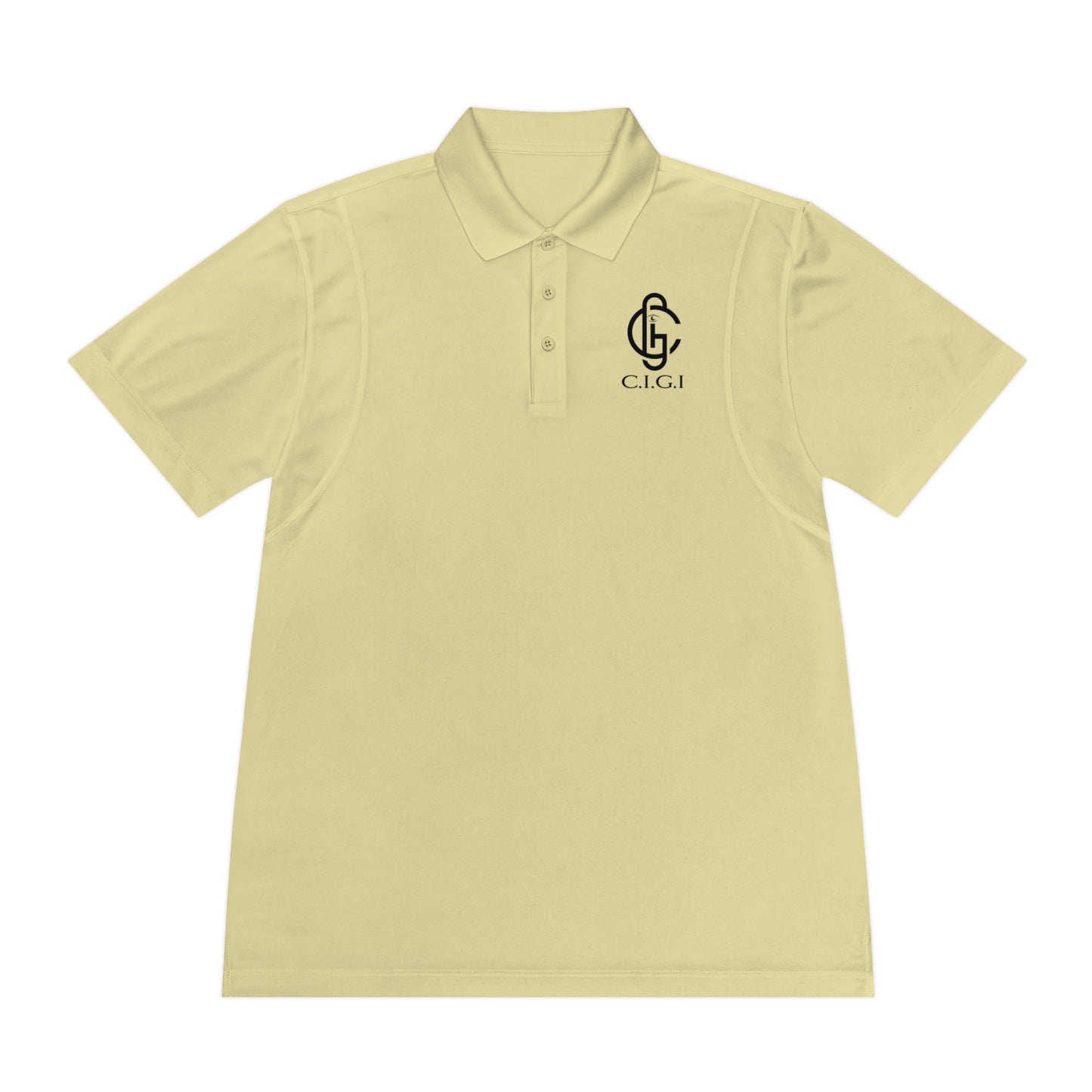 Men's Sport Polo Shirt with C.I.G.I. Logo - Stylish Athletic Wear for Active Lifestyles