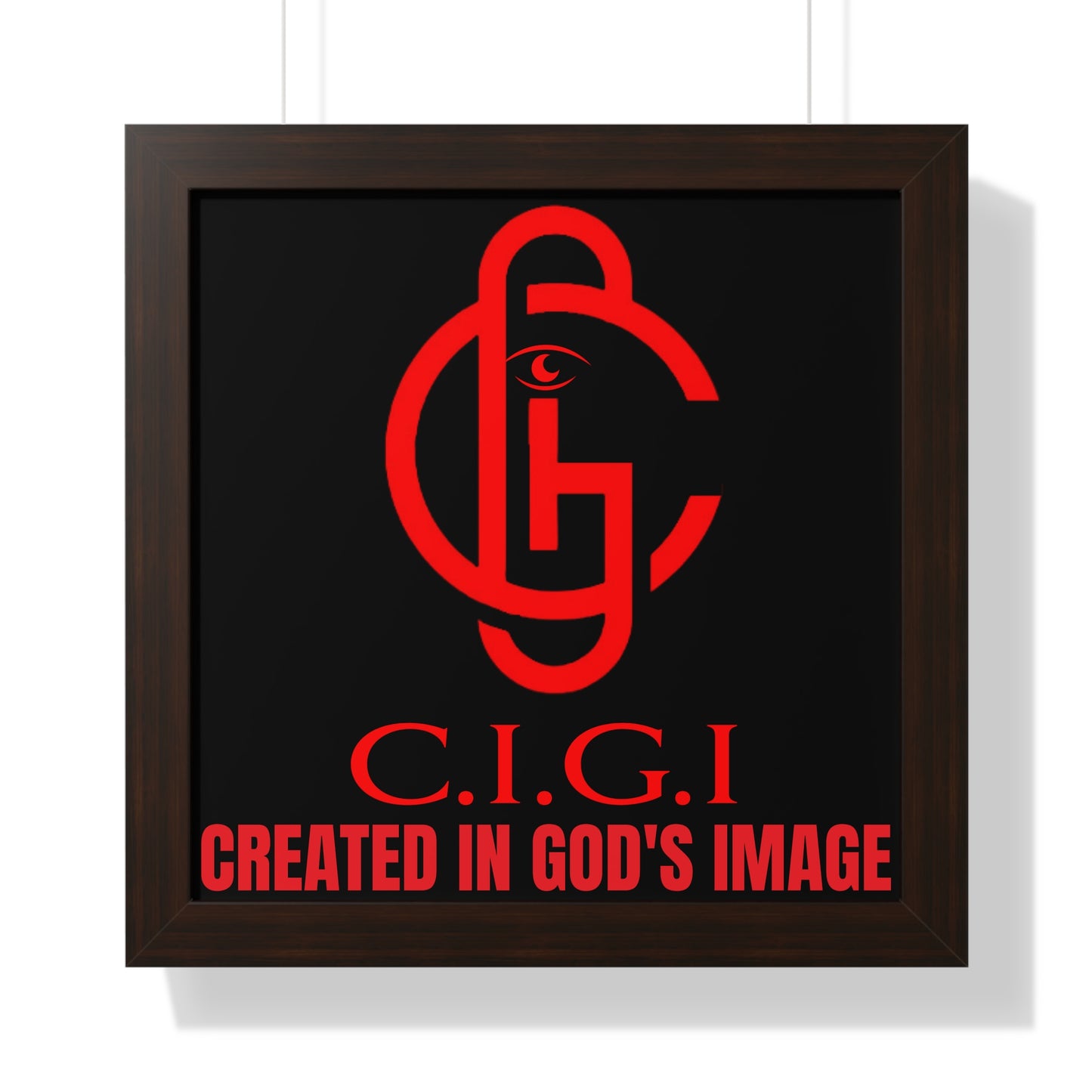C.I.G.I. Created in God's Image Framed Vertical Poster - Inspirational Wall Art