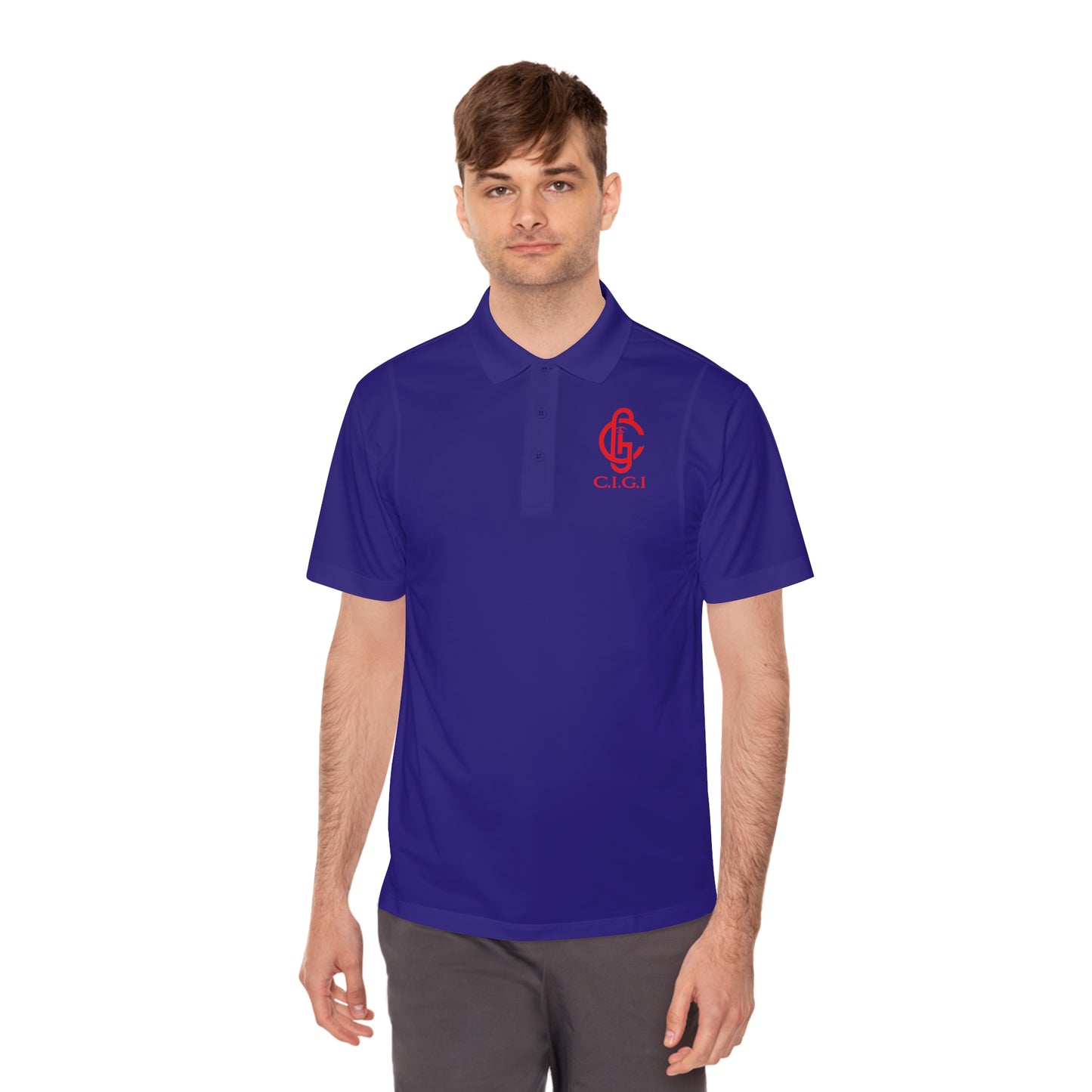 Men's Sport Polo Shirt - C.I.G.I. Emblem Design for Active Lifestyle