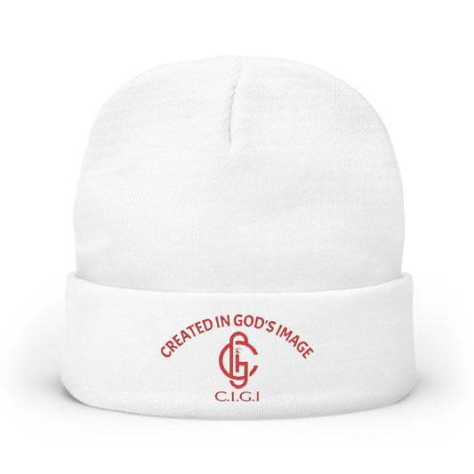 Cozy Knit Beanie with 'Created in God's Image' Embroidery, Stylish Winter Hat, Faith-Inspired Accessory, Perfect Gift for Celebrations [...]