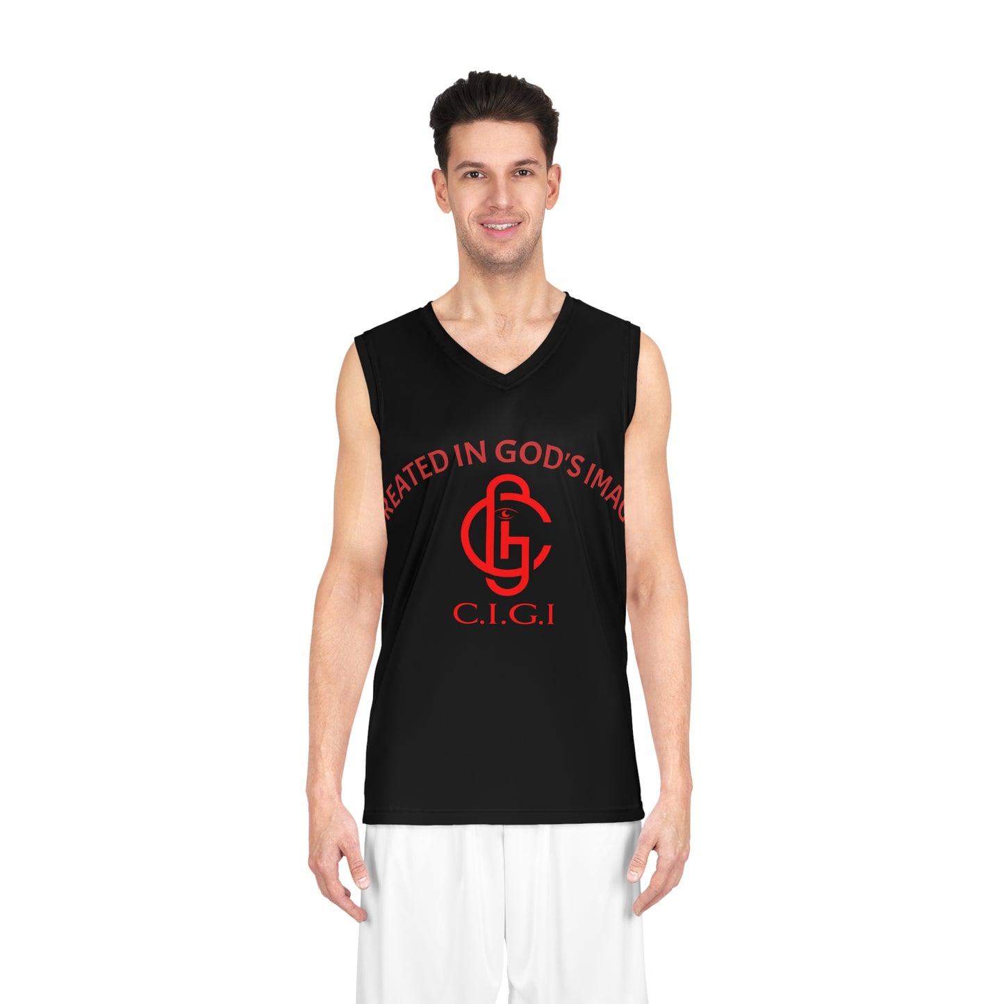 Stylish Basketball Jersey, Sporty Apparel, Fitness Gear, Gift for Athletes, Created in God's Image, Unique Sportswear