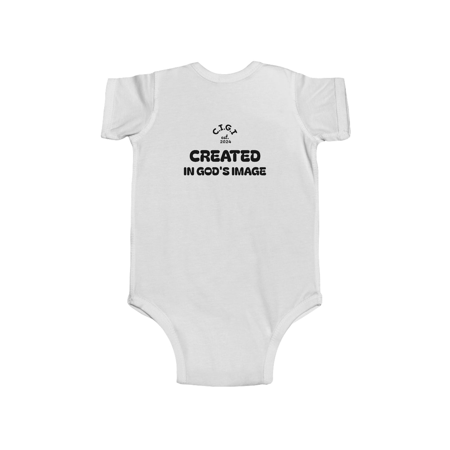 Adorable Infant Bodysuit - Created in God's Image, Baby Shower Gift, Newborn Outfit, Toddler Clothing, Cute Baby Gift